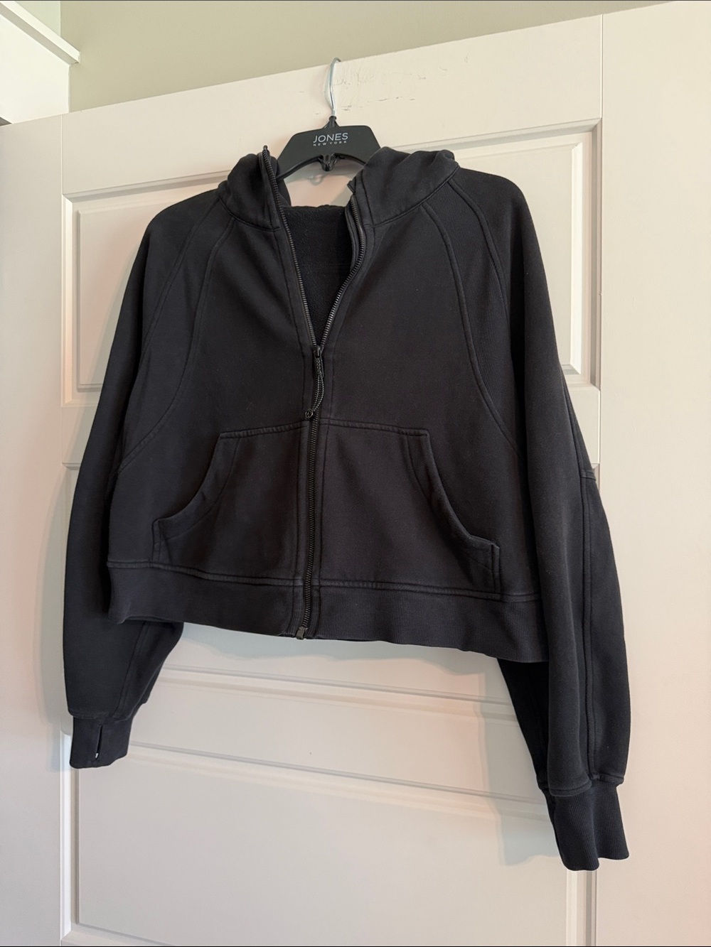 lululemon athletica Black Cropped Zip Hoodie